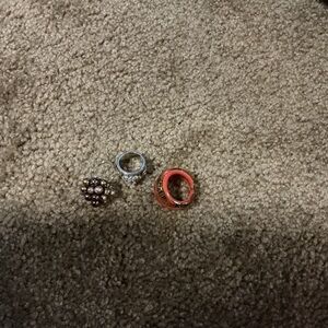 Set of Three Stylish Rings